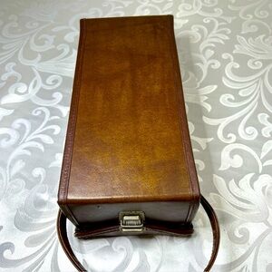 Vintage Marsand leather 12 cassette case carrier brown